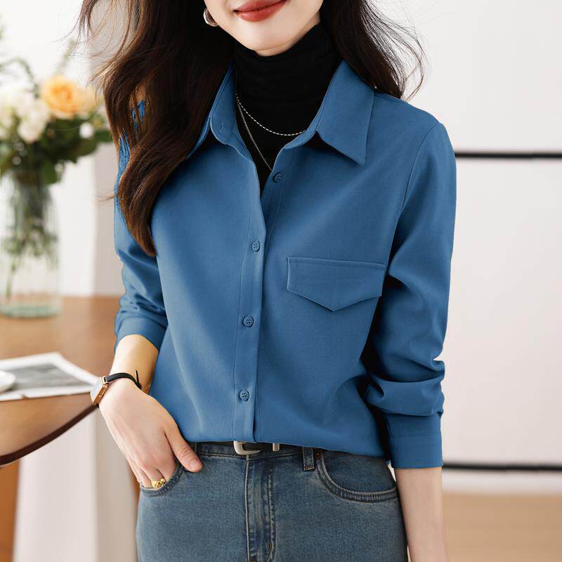 ROUMIKL高端加厚休闲衬衫女秋冬季品牌广州十三行适合秋天的漂亮