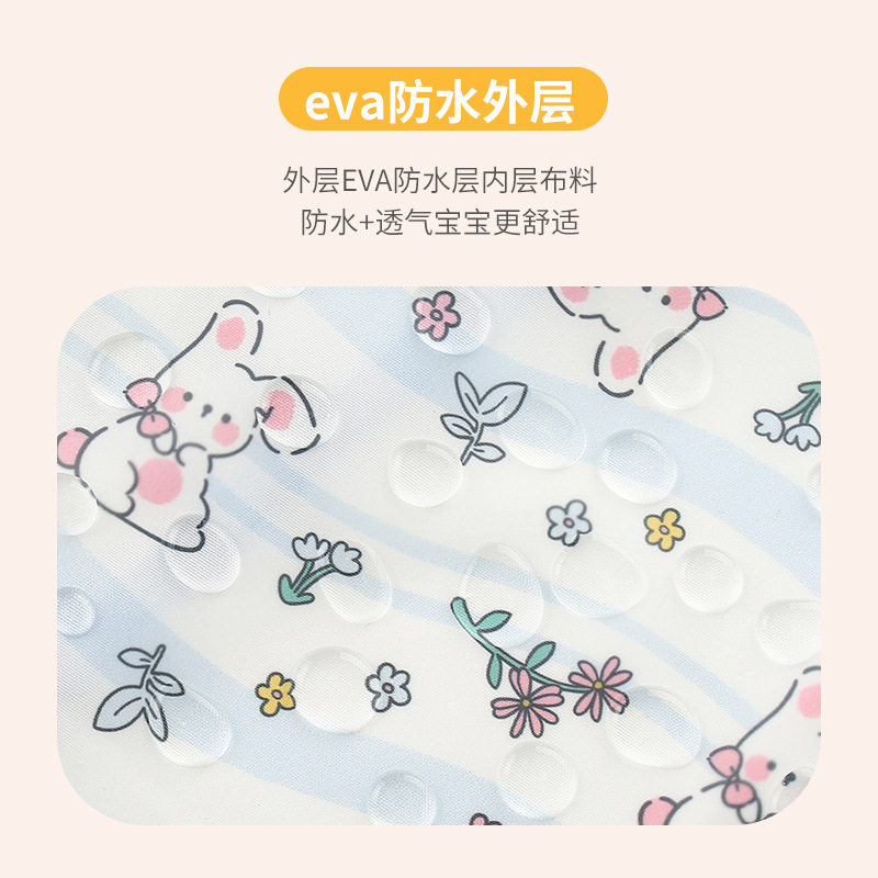 婴儿围兜冬季女宝宝吃饭儿童罩衣辅食饭兜吃饭外层防水防脏反穿衣