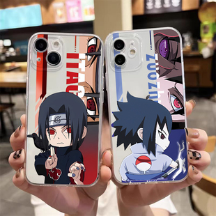 火影忍者手机壳适用苹果17ProMax透明16pro防摔15全包14plus卡通13动漫12mini佐助11鸣人xr男xs新款 7软壳女