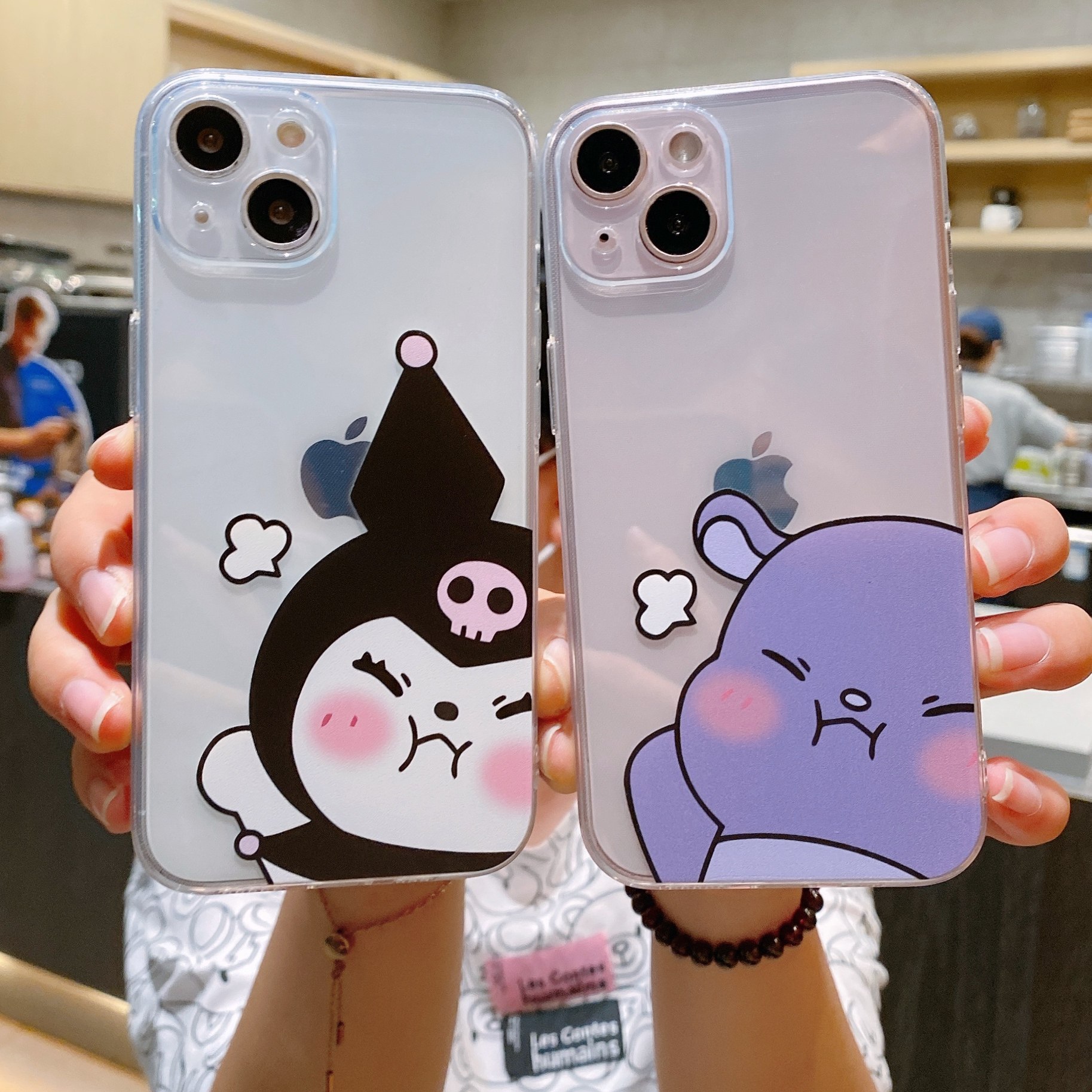 苹果iPhone硅胶卡通情侣透明软壳