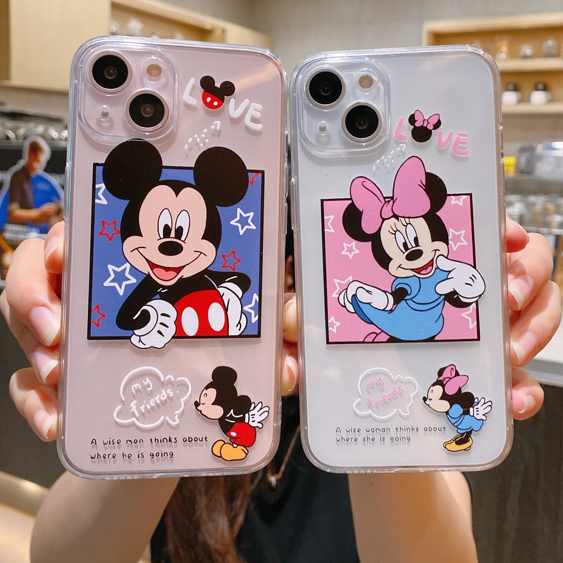 米奇米妮适用苹果14手机壳iPhone13promax硅胶16透明xsmax防摔15pro软8plus保护套6s/se3新款7/12mini男女9