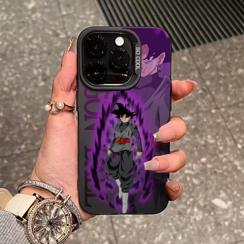 七龙珠手机壳适用苹果17ProMax彩银iPhone16Pro黑悟空15镂空14plus男13动漫12mini超级赛亚人11防摔xr新款7/8