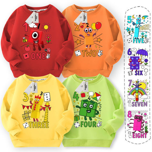 Numberblocks数字积木衣服男女童