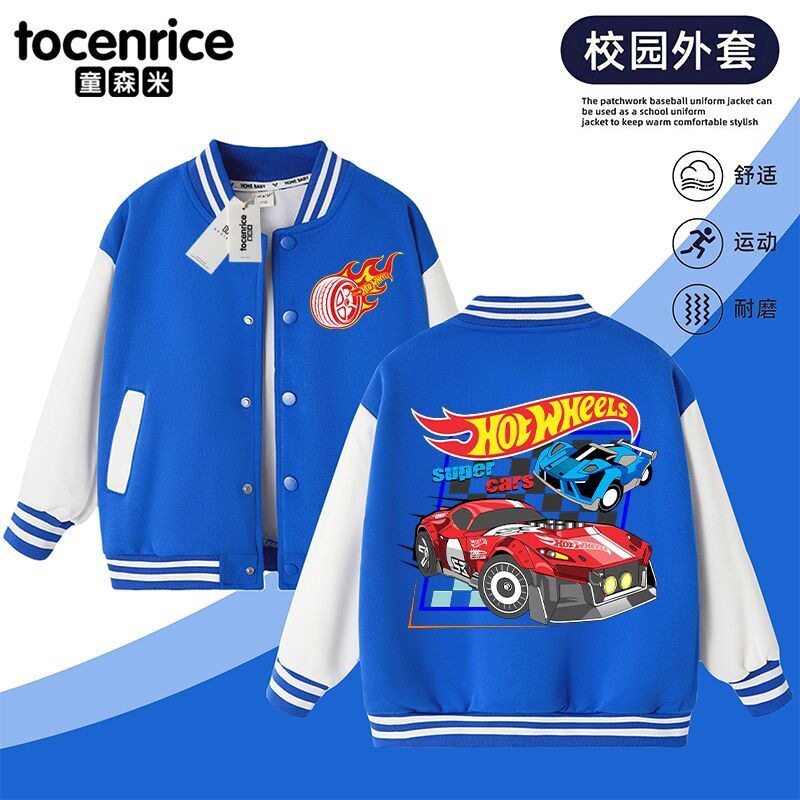 HotWheels赛车印花男童棒球服新