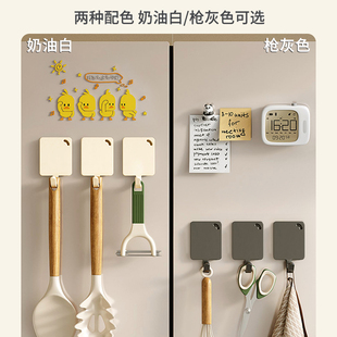 厨房冰箱侧面磁铁挂钩免钉强力承重磁吸粘钩无痕免打孔洞洞板挂钩