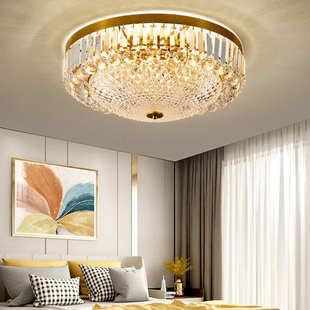 水晶吸顶灯主卧室灯新款现代简约创意网红led灯阳台房间书房灯具