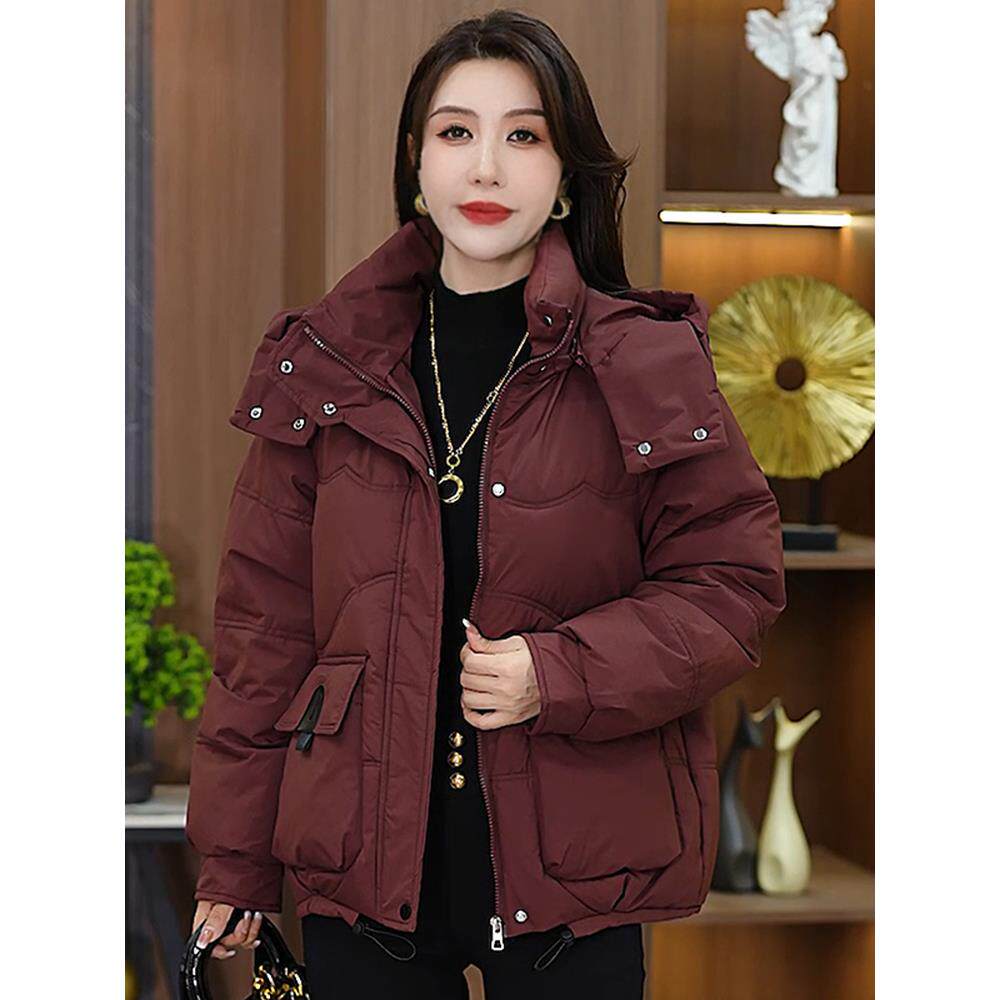 ROUMIKL时尚服女2025新款冬季连帽显瘦衣外套面包服宽松小袄潮