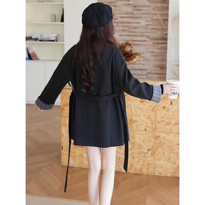 ROUMIKL时尚外套女2025年秋冬季新款洋气减龄显瘦百搭中长款呢子