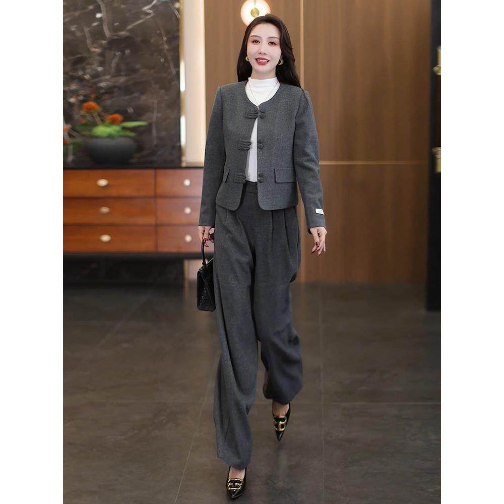 ROUMIKL小香风加短外套套装女2025秋冬季新款洋气高级感时尚套装