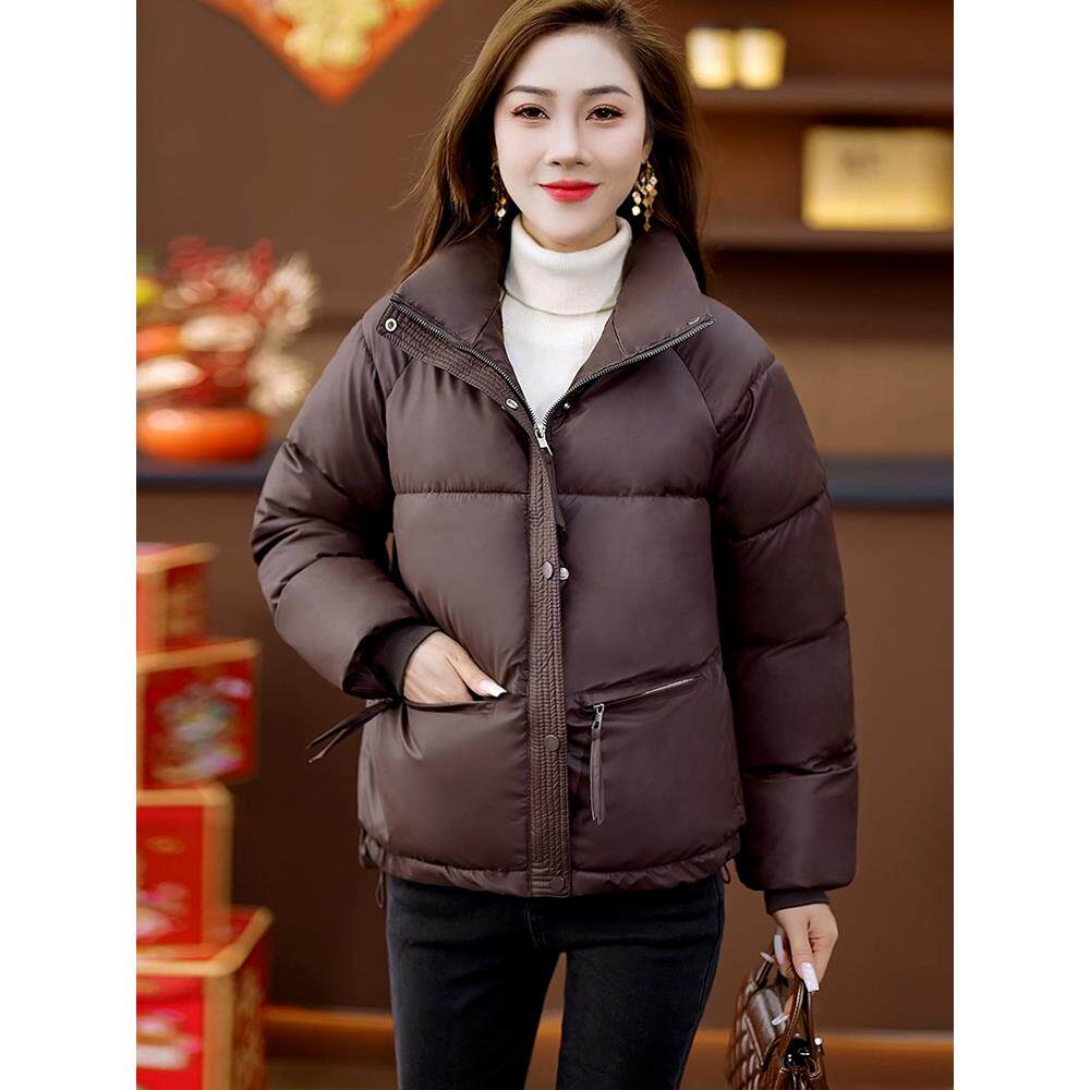 ROUMIKL小个短款服女2025冬新款时尚洋气质立领面包服衣袄外套
