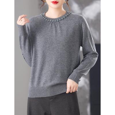 ROUMIKL100纯衫女士妈妈打底衫秋冬2025新款高级感洋气内搭针织上