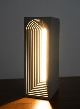 《臻光》个性创意水泥灯桌面氛围小夜灯工业风冷淡宅侘寂风礼物