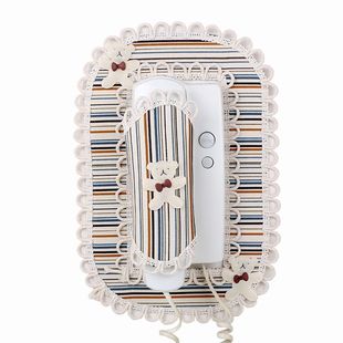 入户门铃套蕾丝布艺门铃对讲机防尘门铃贴装饰贴保护套墙上电话套