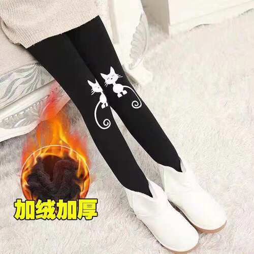 女童打底裤加绒加厚保暖