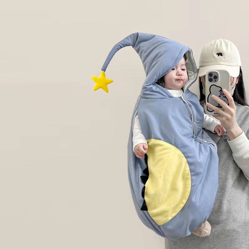 婴儿秋冬斗篷超萌加厚外