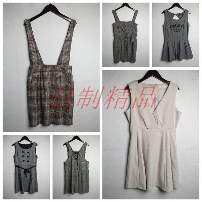 vintage日系古着复古古孤品森系百搭羊毛吊带秋冬连衣裙#K8