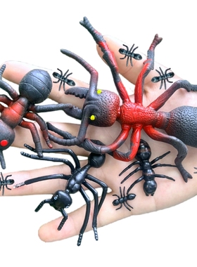 软胶仿真大小蚂蚁套装迷你可爱幼儿园儿童认知静态小昆虫动物模型