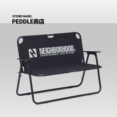 现货NEIGHBORHOOD NBHD SOFA居家户外便携露营折叠双人黑色沙发椅