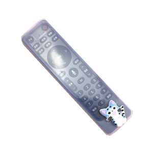 适用电信语音遥控器保护套 可爱卡通防摔清晰透明硅胶遥控器套