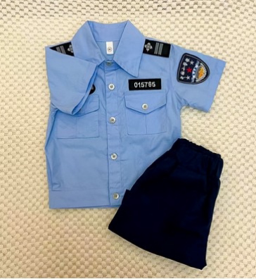 警察服装儿童警官服角色扮演警察衣制服套装交通演出表演服装