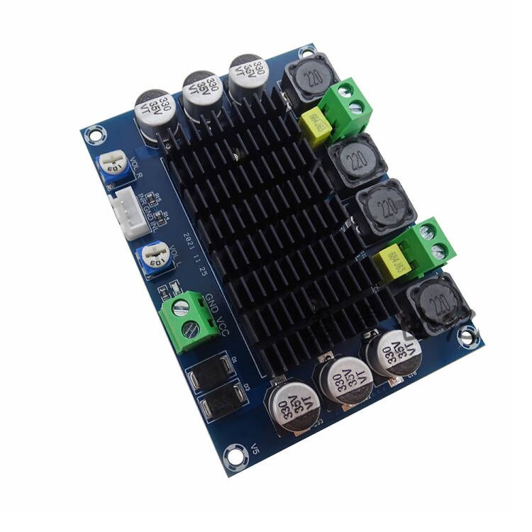 XH-A113数字功放板TDA7498供电12-32V高清大功率双100W功放模块