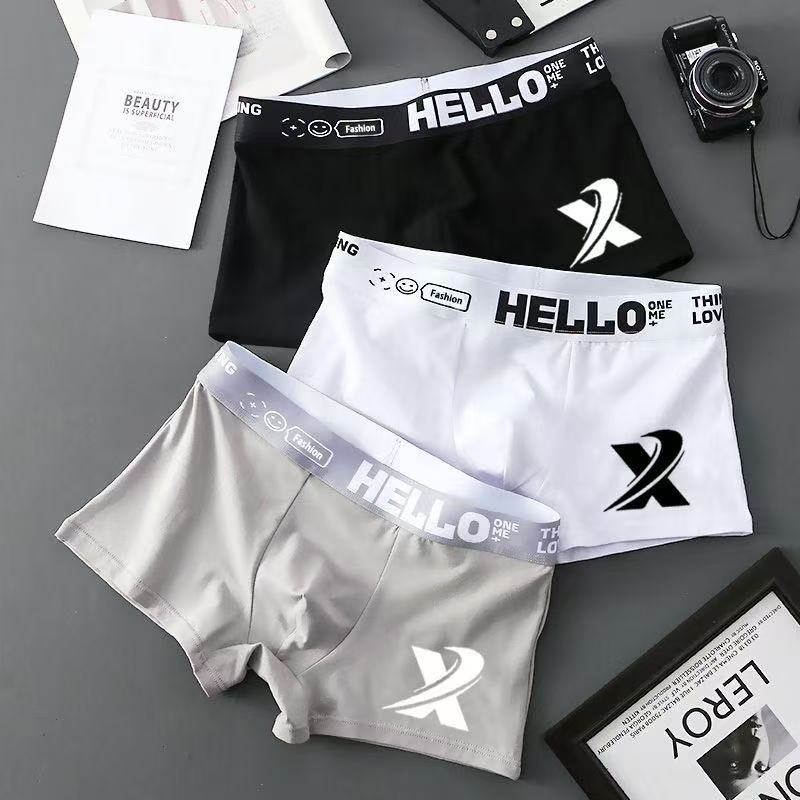 夏季男生纯棉平角裤四角裤衩子男