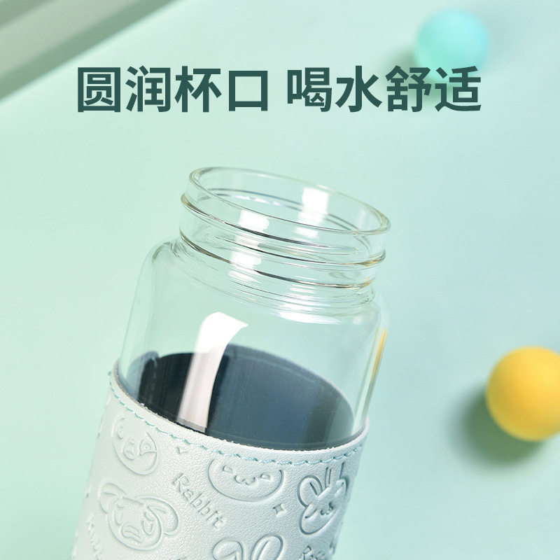 高颜值玻璃杯女ins夏季简约小巧便携泡茶杯可爱夏天水杯学生杯子