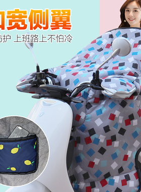 雅迪M6M8M2M3DE8T3T5电动车挡风被冬季挡风罩防水加绒电瓶车防雨