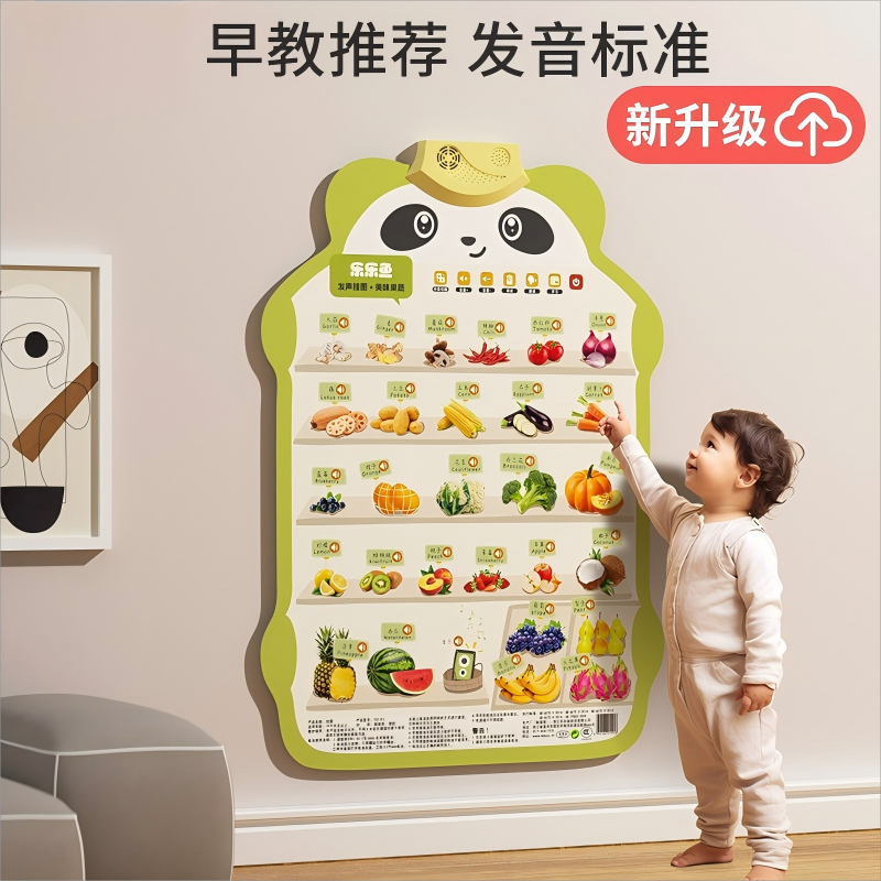 宝宝有声早教挂图数字认知拼音字母表1点读墙贴3岁婴幼儿发声玩具