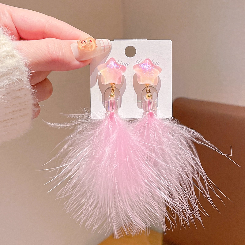 儿童羽毛耳夹仙气流苏花朵蝴蝶小女孩公主耳饰女童无痛耳环耳钉,饰品/流行首饰/时尚饰品新,耳夹,淘宝优惠券,粉丝福利购,淘宝优惠卷