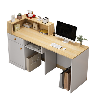 接待台吧台桌收银台店铺小型简约现代超市服装店商铺餐饮店前台桌