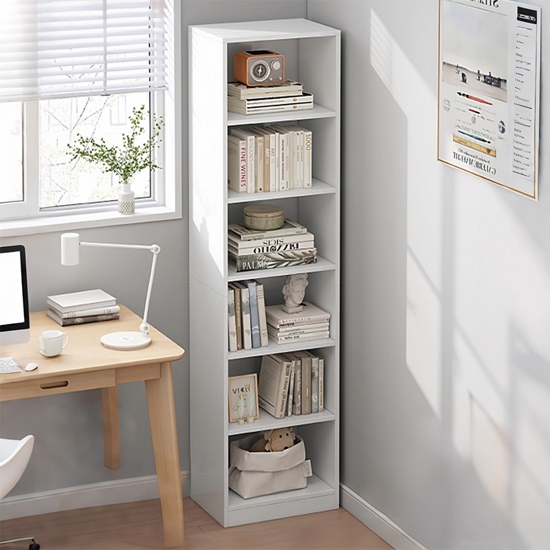书架置物架落地简易家用多层客厅柜子储物柜窄缝小书柜靠墙边收纳