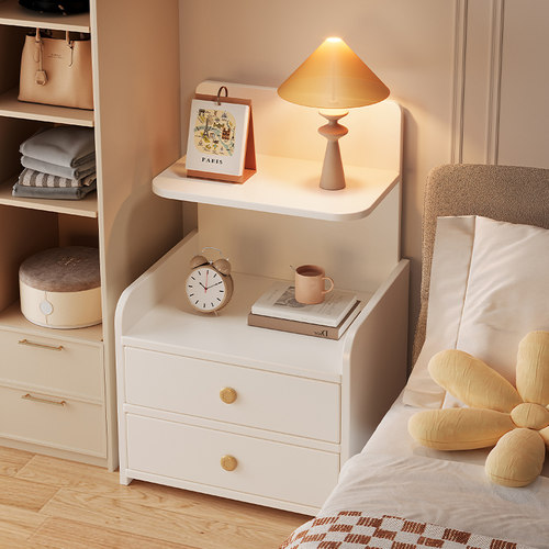 床头柜实木腿储物柜置物架