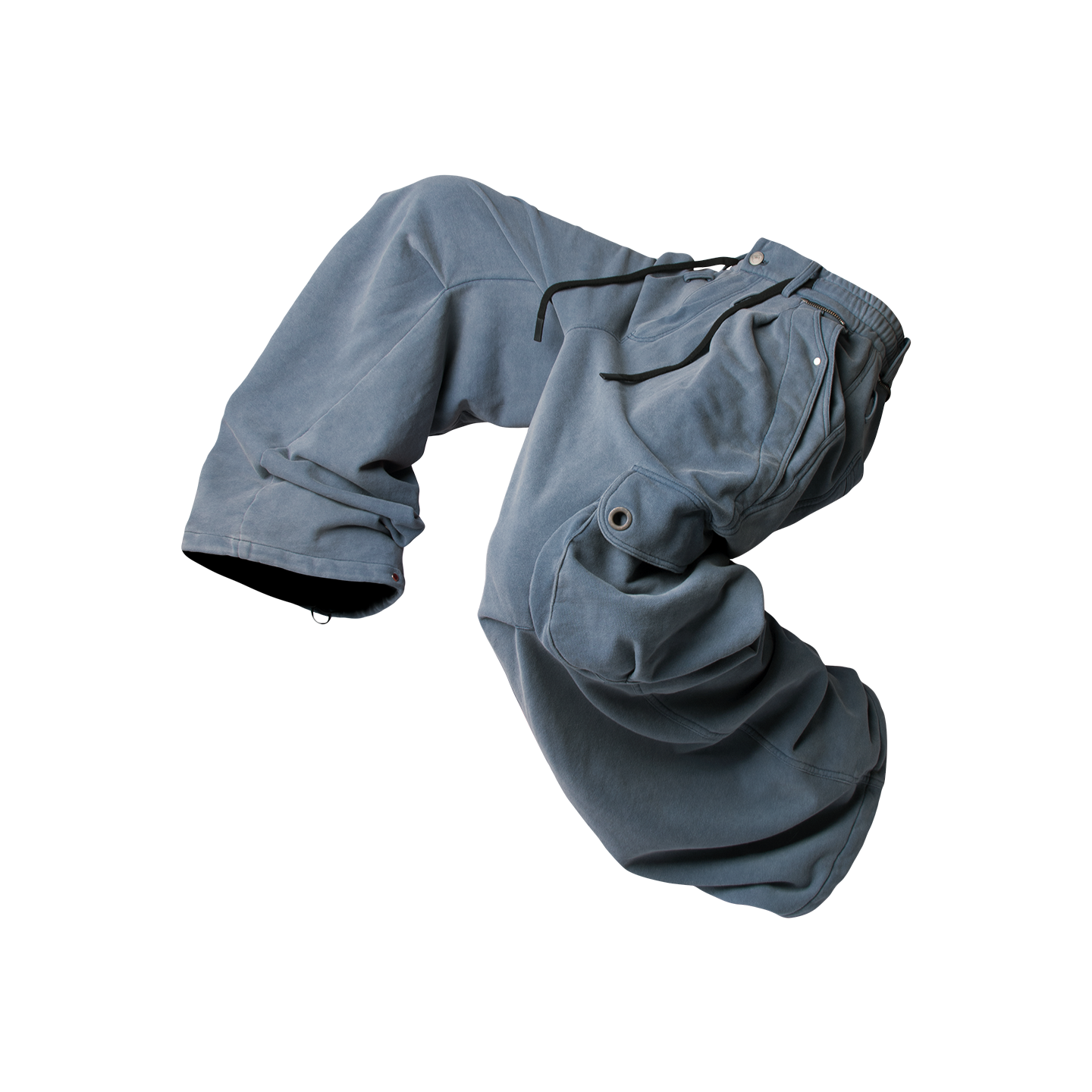 重洗水曲面立体口袋廓形卫裤