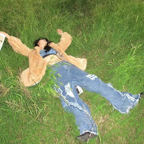 RELABEL做旧水洗分割破坏牛仔裤