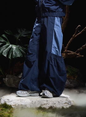 RELABEL 蛹·被蛹 多口袋褶皱环形弯刀尼龙裤