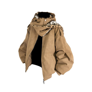 月蚀 可拆卸多变化围巾高领兜帽无领雾霾磨砂皮棉服 互动 RELABEL