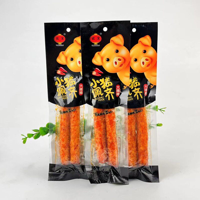 旺宝小猪佩奇老式辣棍大辣棒辣条8090怀旧麻辣小零食休闲食品小吃