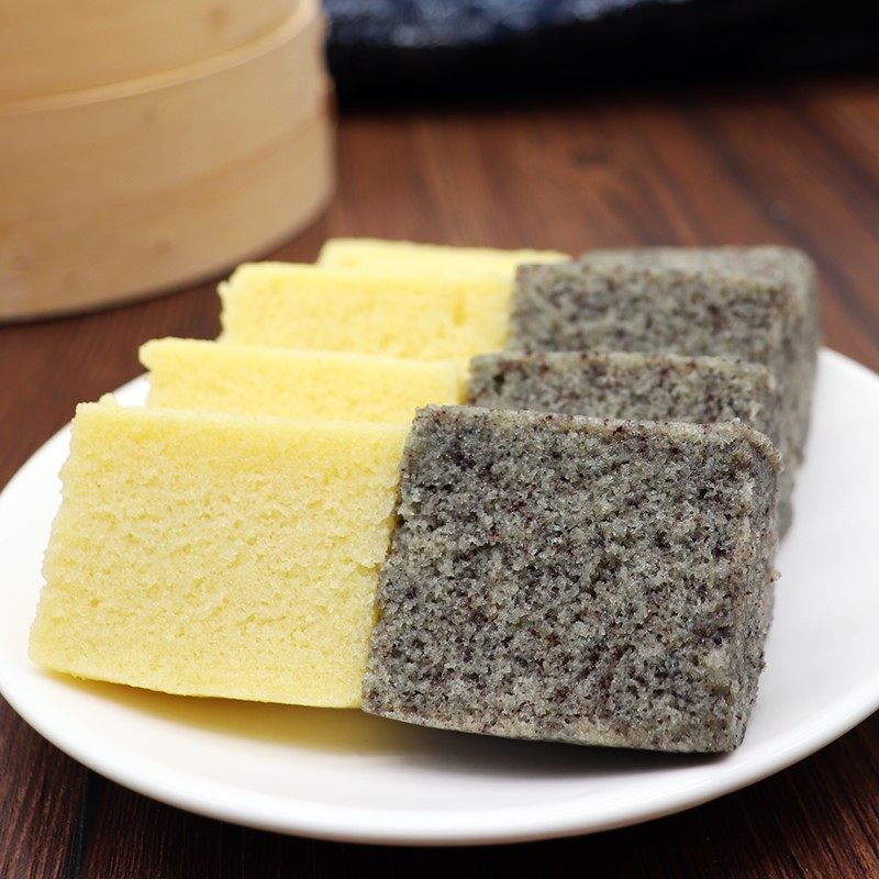 宁波特产传统手工现做糕点 小米糕 孝仁糕双色糕黑米糕糯米糕发糕