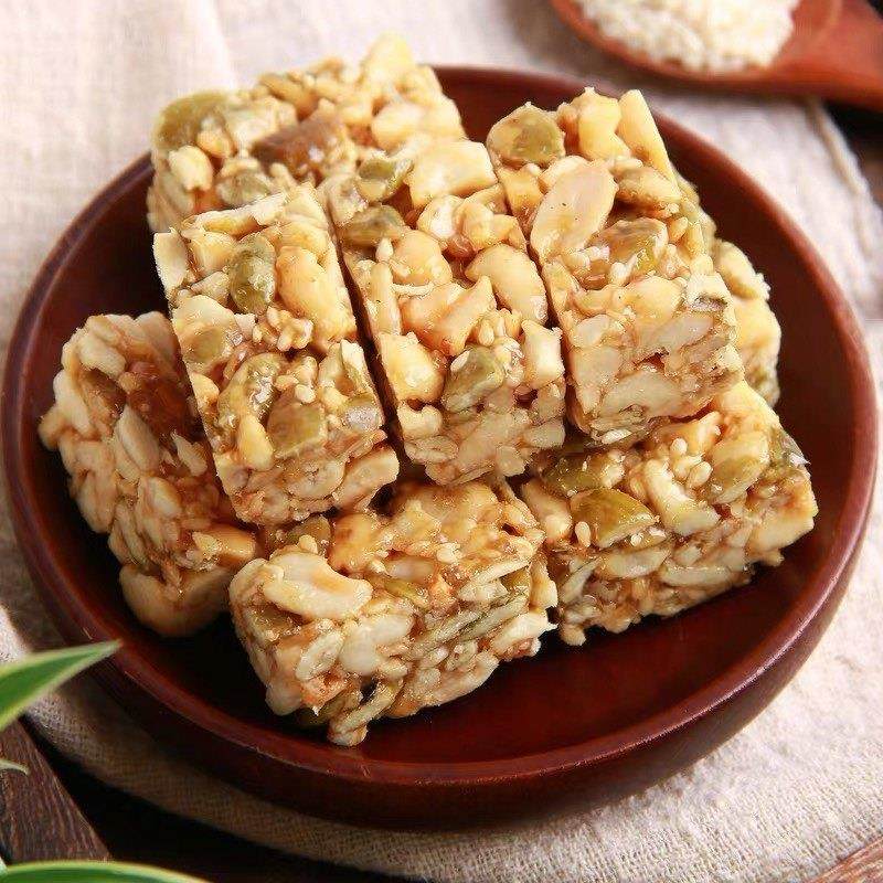 鸿云坚果酥狗屎糖308g*2袋四川地方特产小吃布袋装南瓜仁酥零食