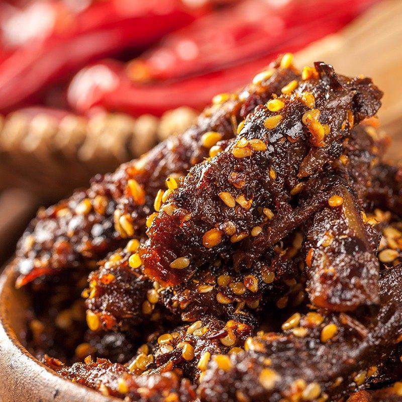 遛洋狗麻辣牛肉86g*3袋 青花椒麻辣味休闲零食小吃四川特产牛肉干