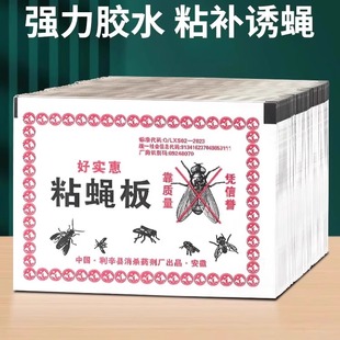 苍蝇贴强力粘苍蝇纸粘蝇板药沾蚊杀手捕捉器灭蝇子神器一扫光家用