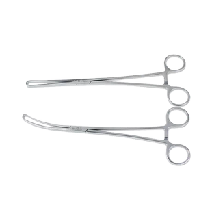 双鹿 子宫颈钳 子宫钳宫颈钳25cm 2x3齿直头/弯头宫颈钳妇科器械