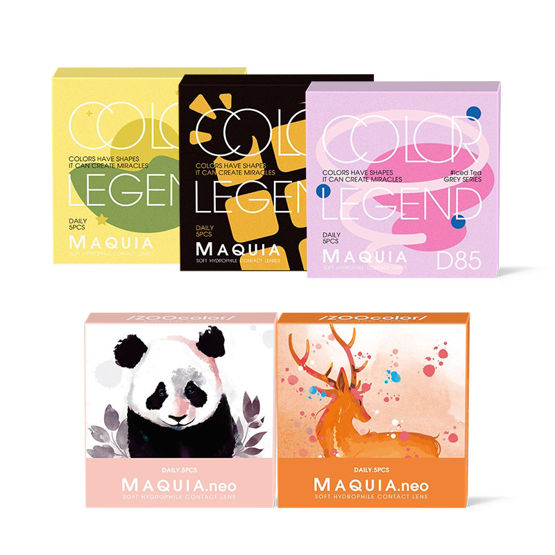 美目希美瞳日抛5片自然棕色黑小直径近视隐形眼镜官网旗舰店正品