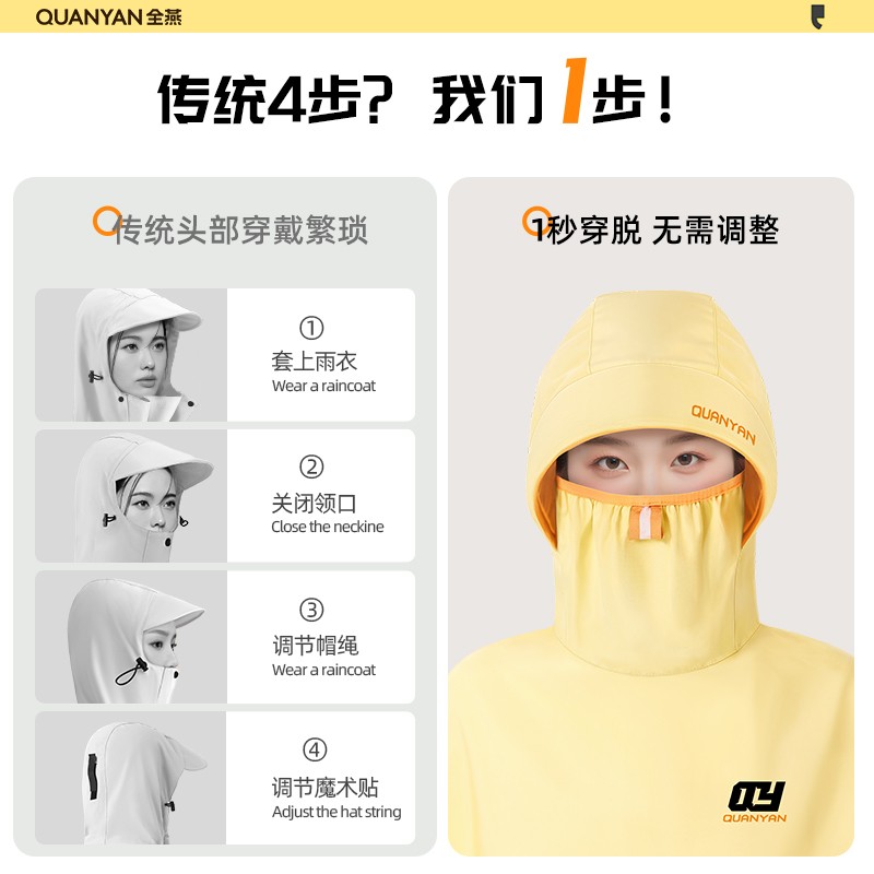 电动电瓶车雨衣单人女款加大加厚长款全身防暴雨摩托骑行专用雨披