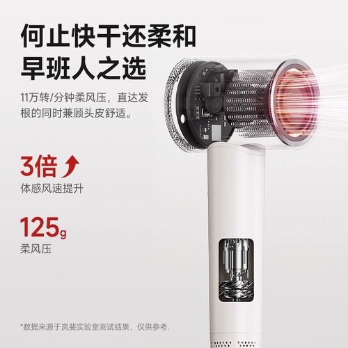 RUAFEE岚斐小型吹风机护发负离子不伤发大功率大风力速干电风筒