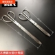 不锈钢火钳夹碳夹子捡垃圾钳家用老式 加长厨房煤球烤钳大小号厕所