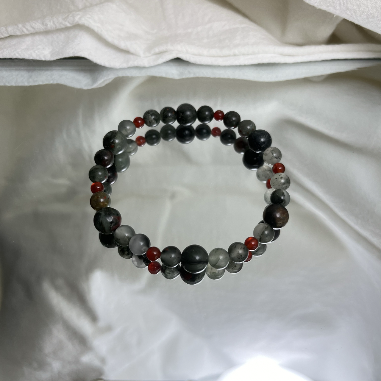 hyacinth原创天然非洲鸡血石红玛瑙新中式复古风国古风串珠手串