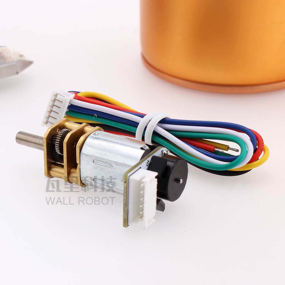 N20直流减速电机霍尔编码器码盘测速平衡小车马达3V6V12V 4台包邮