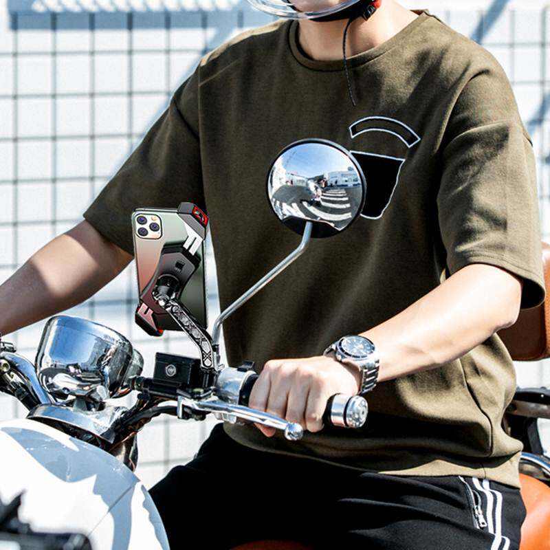 摩托车手机支架外卖电动车手机架自行车车载导航电瓶车后视镜防震